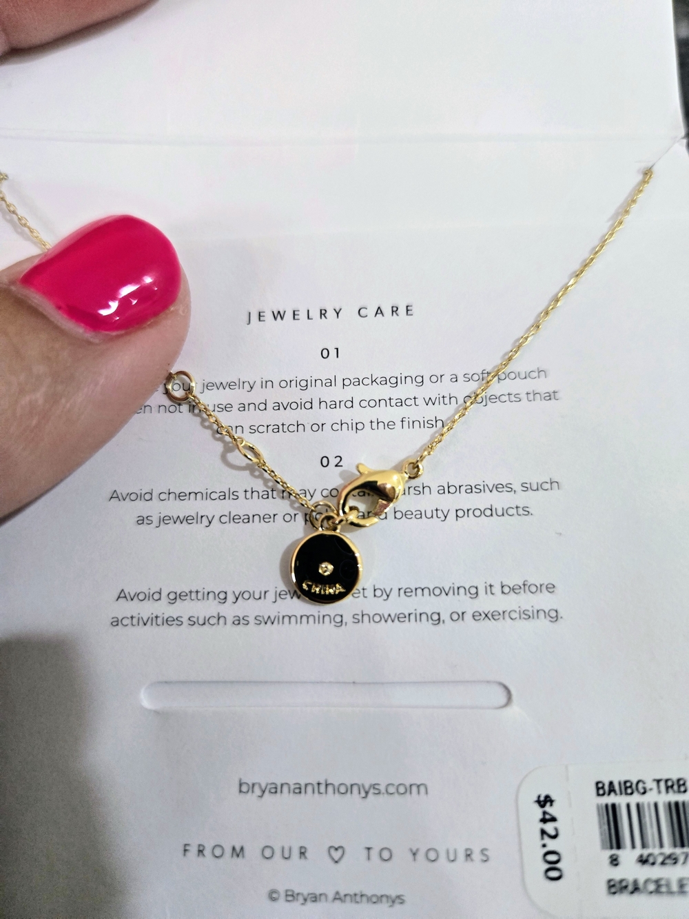 NWT Bryan Anthonys "Tribe" Dainty Gold Bracelet - Picture 7 of 11
